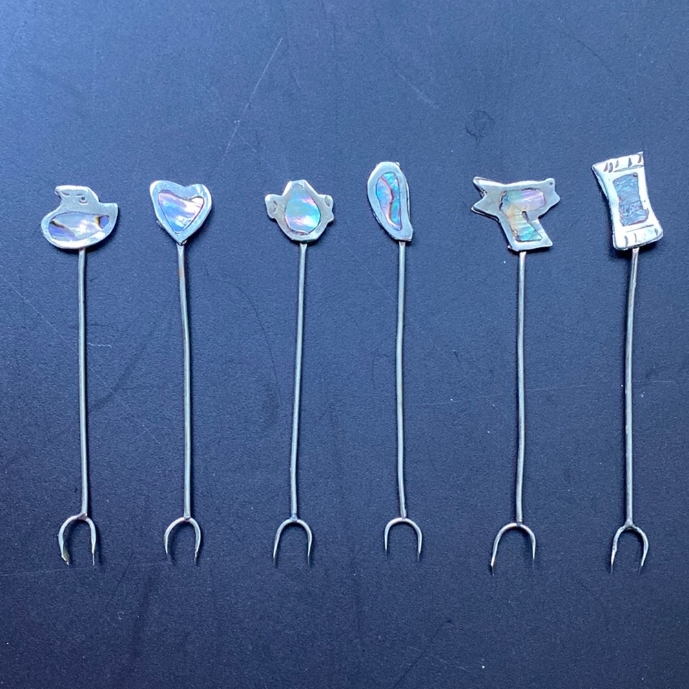 Sterling Nacre Canapé Forks